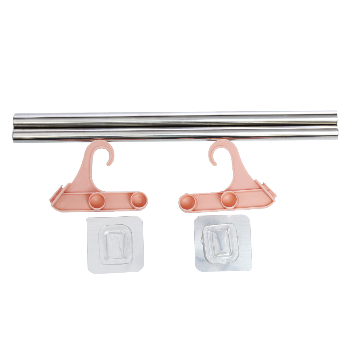 Suction-Cup-Bathroom-Kitchen-Double-Towel-Holder-Rack-Rail-Shelf-Rack-Hanger-Bar-1312699