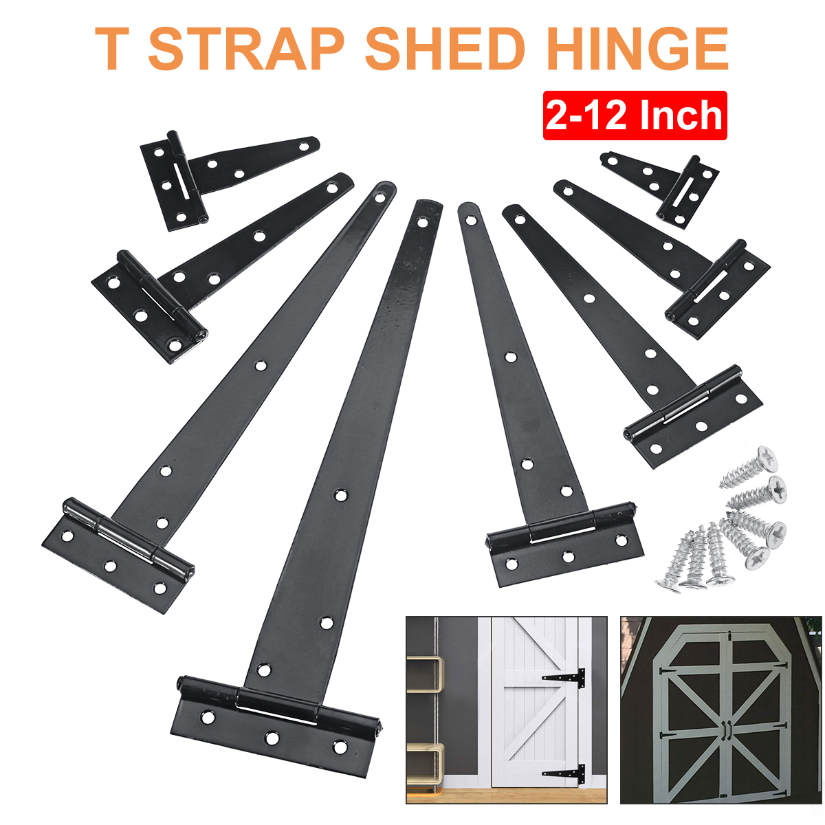 T-Hinges-T-Strap-Metal-Iron-Shed-Vintage-Hardware-Window-Gate-Cabinet-Door-Shed-1641649