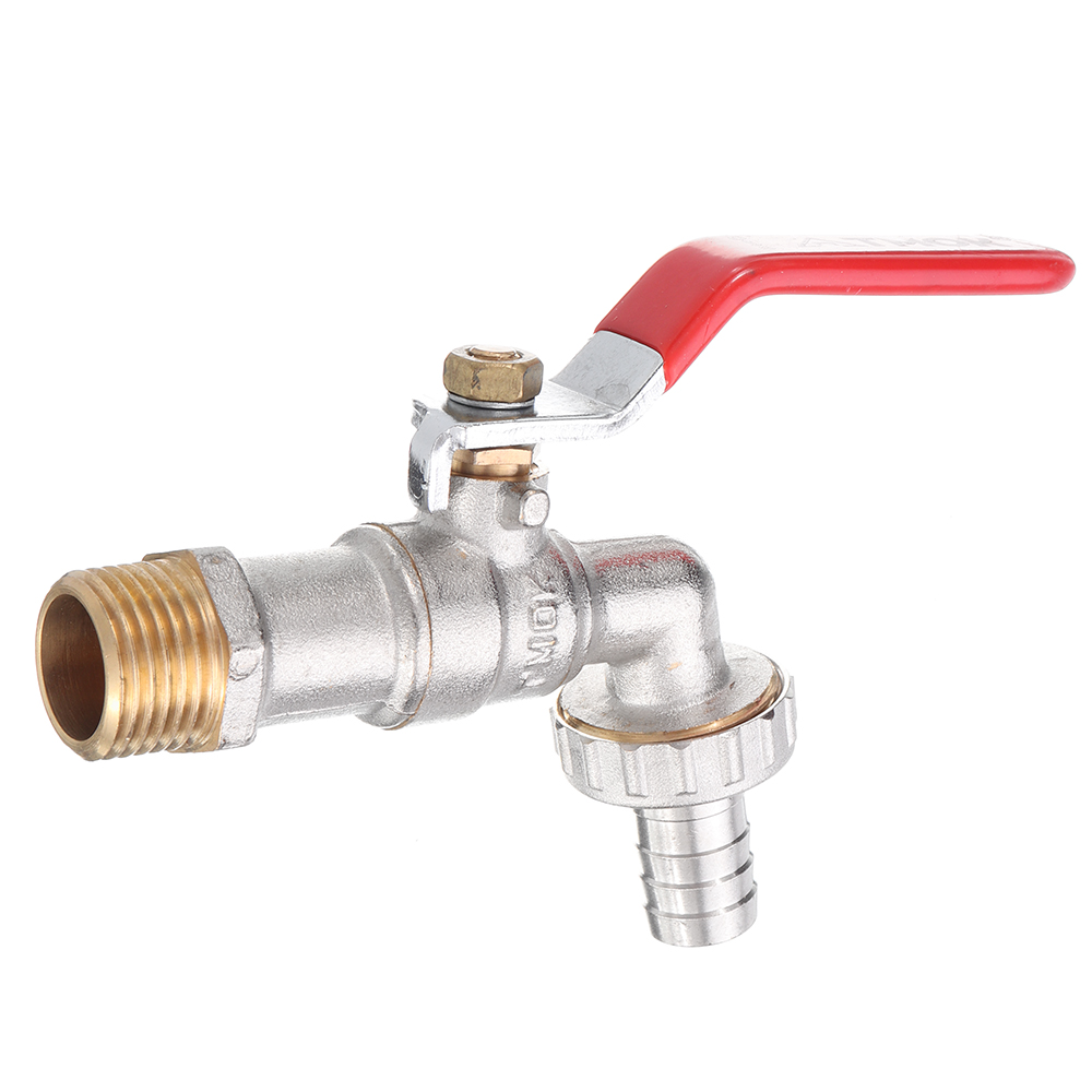 TMOK-12-Lever-Brass-Single-Cold-Tap-Washing-Machine-Faucet-Adapter-w-Nozzle-Male-Thread-for-Garden-I-1594452