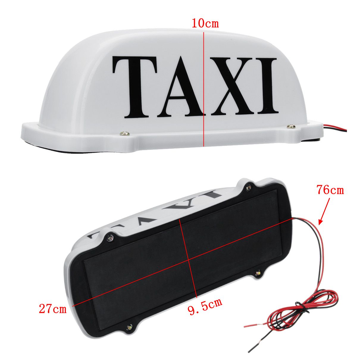 Taxi-Magnetic-Base-Yellow-LED-Cab-Taximeter-Roof-Top-Sign-Light-Lamp-White-Box-1534188
