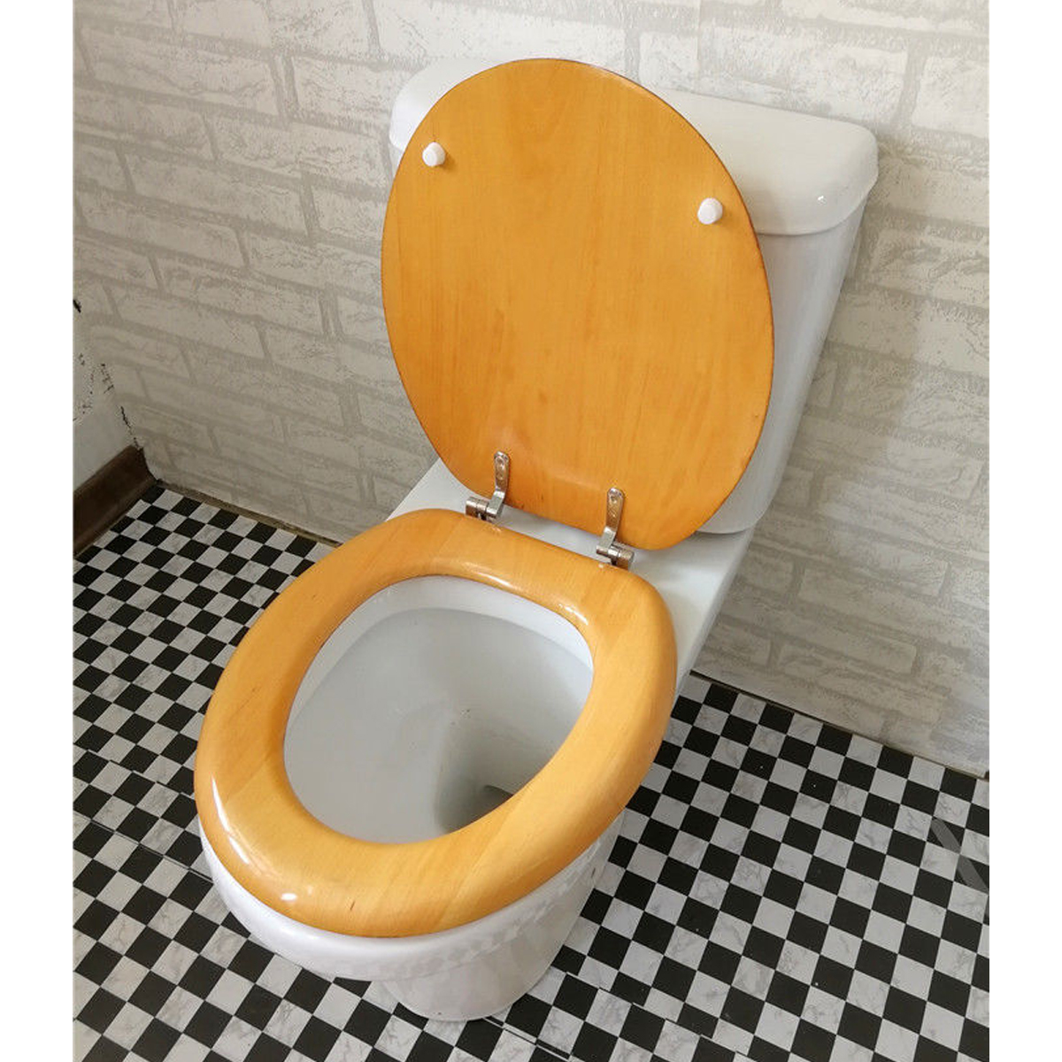 Toilet-Seat-Covers-Round-Wood-Durable-Lift-off-Closed-Front-Elongated-Comfort-1504290