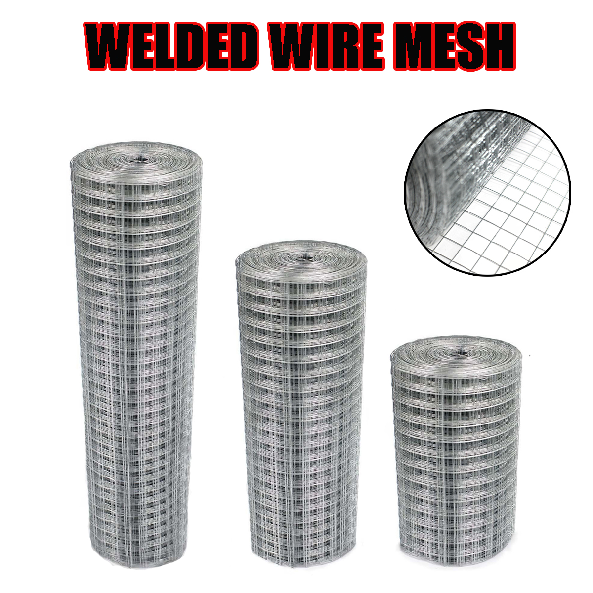Welded-Galvanised-Wire-Mesh-Fence-1x1-Inch-Aviary-Rabbit-Hutch-Chicken-Coop-Pet-1403161