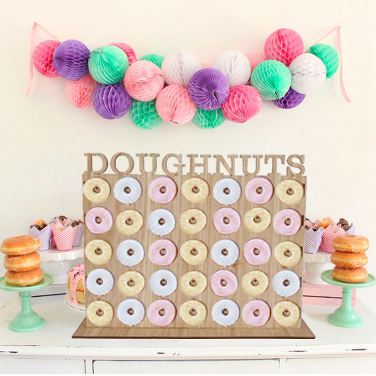 Wooden-Donut-Wall-Stand-Holder-Sweet-Doughnut-Holds-Wedding-Party-Kitchen-Storage-Rack-1539777