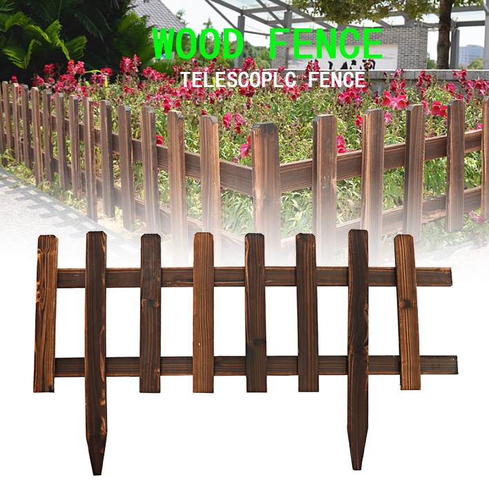 Wooden-Picket-Fence-Garden-Lawn-Edging-Yard-Outdoor-Weatherproof-Impregnation-1694203