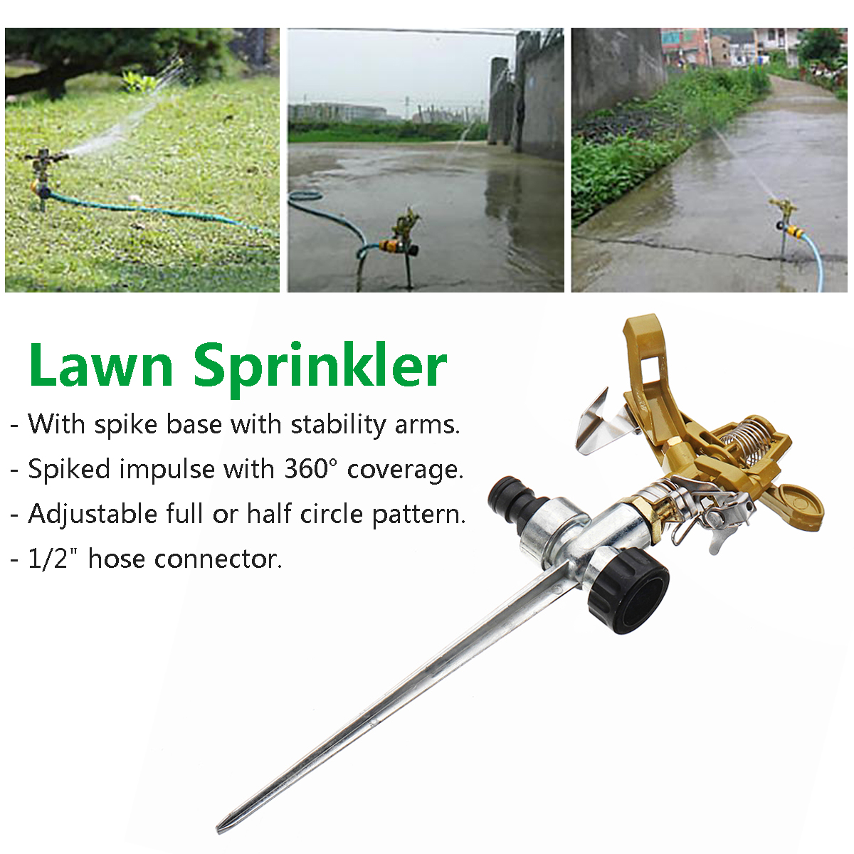 Zinc-Alloy-Lawn-Garden-Sprinkler-360deg-Water-Spray-Hose-Irrigation-System-Tools-1377046