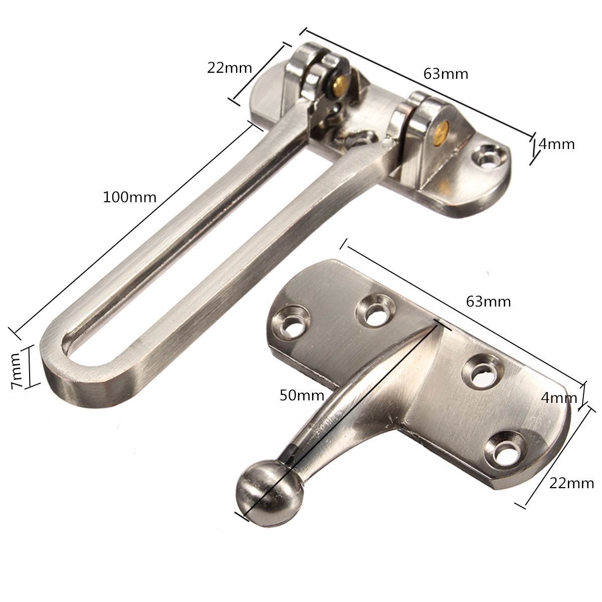 Zinc-Alloy-Security-Window-Door-Guard-Restrictor-Lock-Latch-Safety-Chain-Catch-1006682