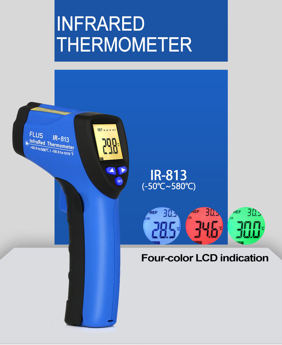 FLUS-IR-813--50550-581022-Digital-Infrared-Thermometers-Non-contact-Four-Color-LCD-Display-IR-Thermo-1767375