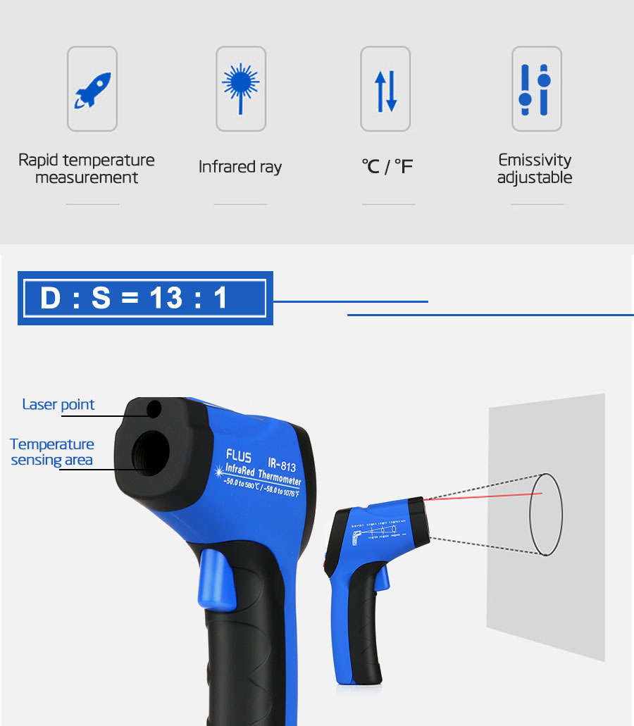 FLUS-IR-813--50550-581022-Digital-Infrared-Thermometers-Non-contact-Four-Color-LCD-Display-IR-Thermo-1767375