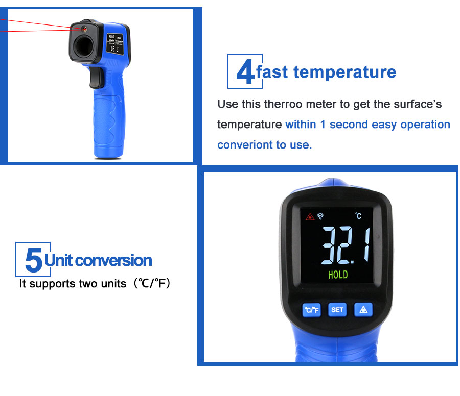 FLUS-IR-88--50380---58716-Non-contact-IR-Thermometer-Digital-Infrared-Thermometer-Handheld-Portable--1767439