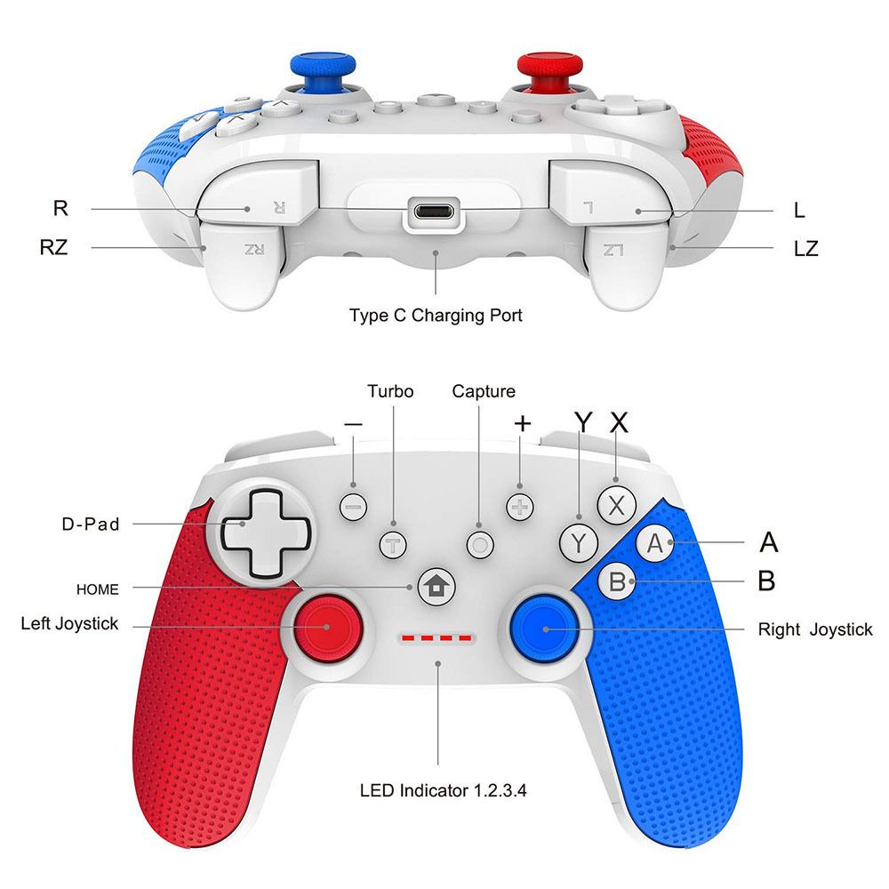 ISHAKO-N-Switch-bluetooth-Wireless-Gamepad-6-axis-Non-slip-Sensor-Game-Controller-LED-Indicator-Joys-1765537