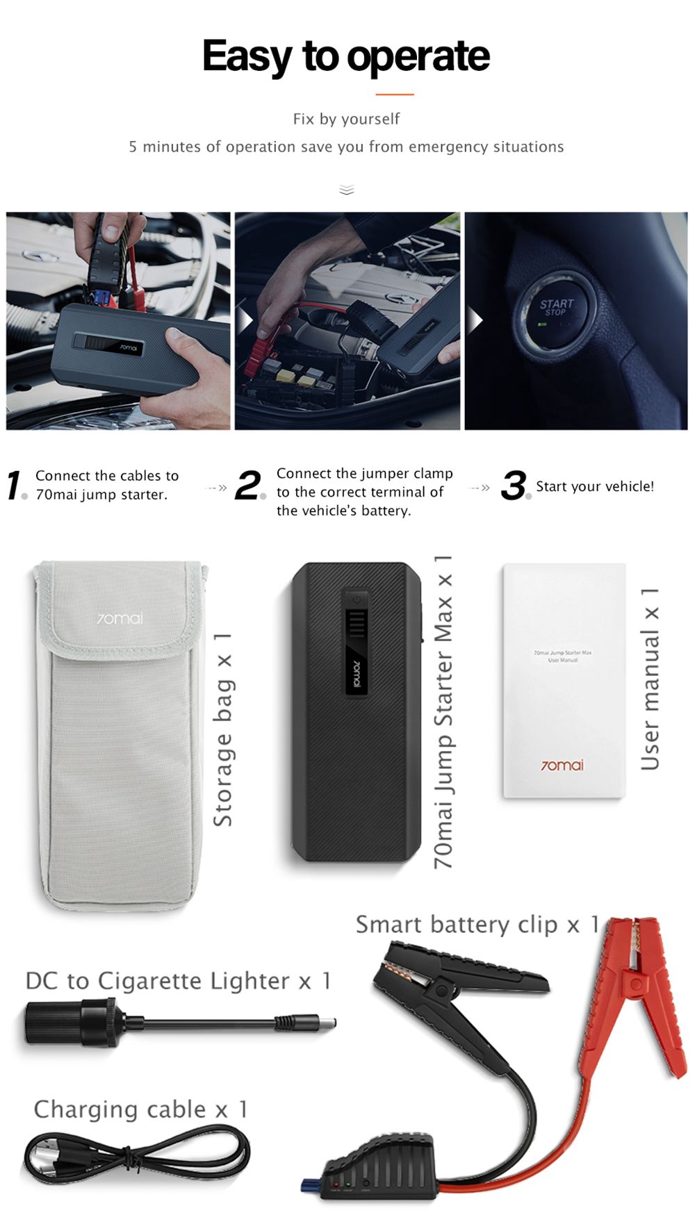 70mai-MAX-18000mAh-Car-Lithium-Jump-Starter-Powerbank-1000A-Emergency-Battery-Booster-Pack-Multifunc-1703723