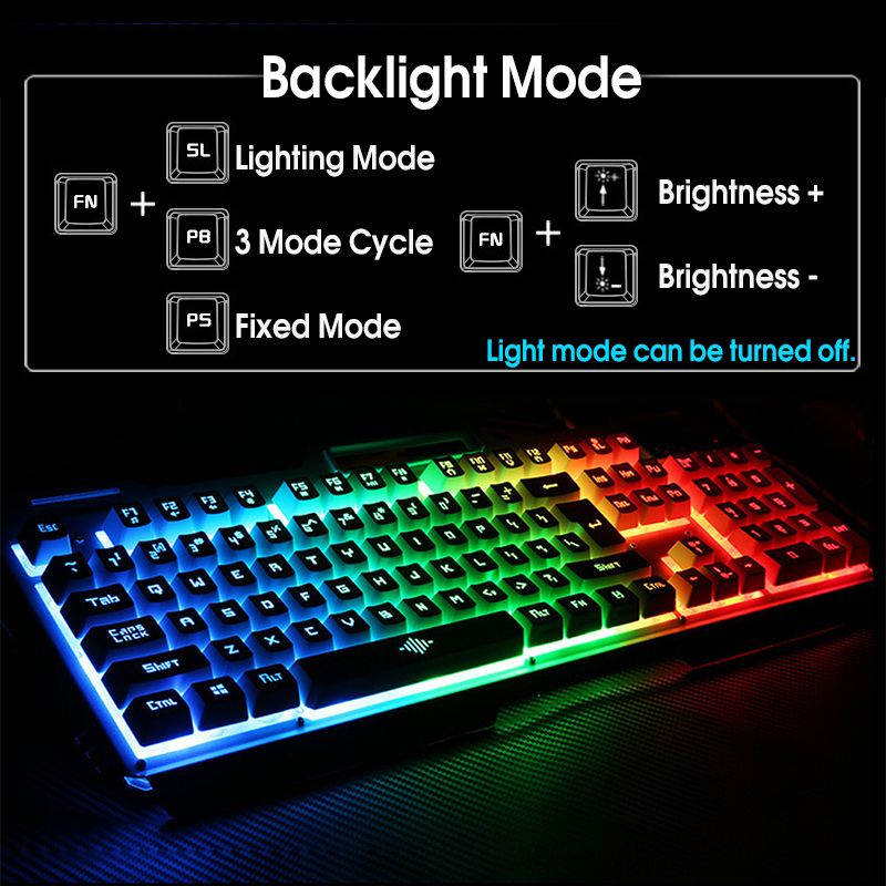 104-Keys-USB-Wired-Backlit-Mechanical-Hand-feel-Gaming-Keyboard-Mouse-Mouse-Pad-Set-1289318