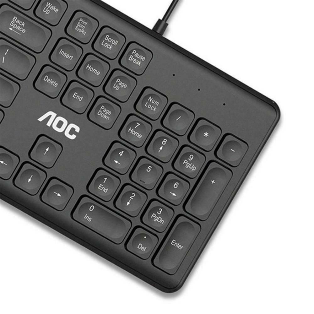 AOC-KB100-Wired-Chocolate-Keyboard-106-Keys-Waterproof-USB-Keyboard-Home-Office-Keyboard-for-Laptop--1622869