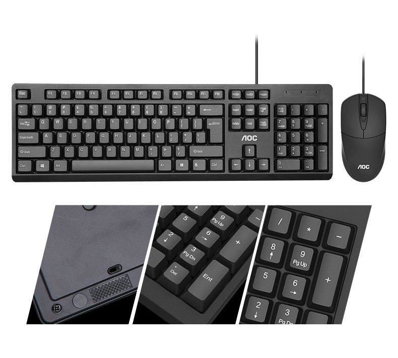AOC-KM160-Wired-Keyboard--Mouse-Set-104-keys-Waterproof-USB-Keyboard-Mouse-for-Computer-PC-1622567