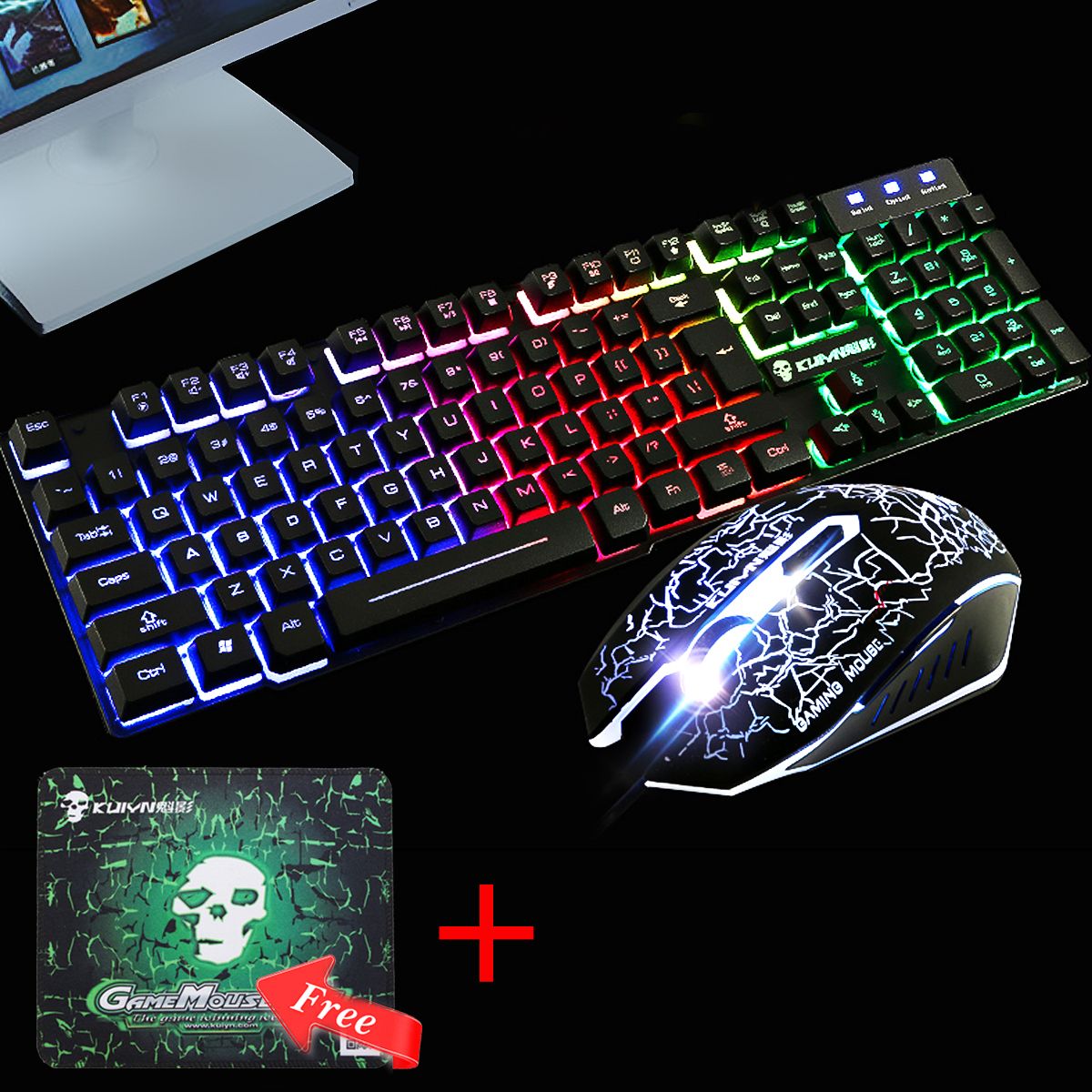 Colorful-Backlight-USB-Wired-Gaming-Keyboard-2400DPI-LED-Gaming-Mouse-Combo-with-Mouse-Pad-1267321