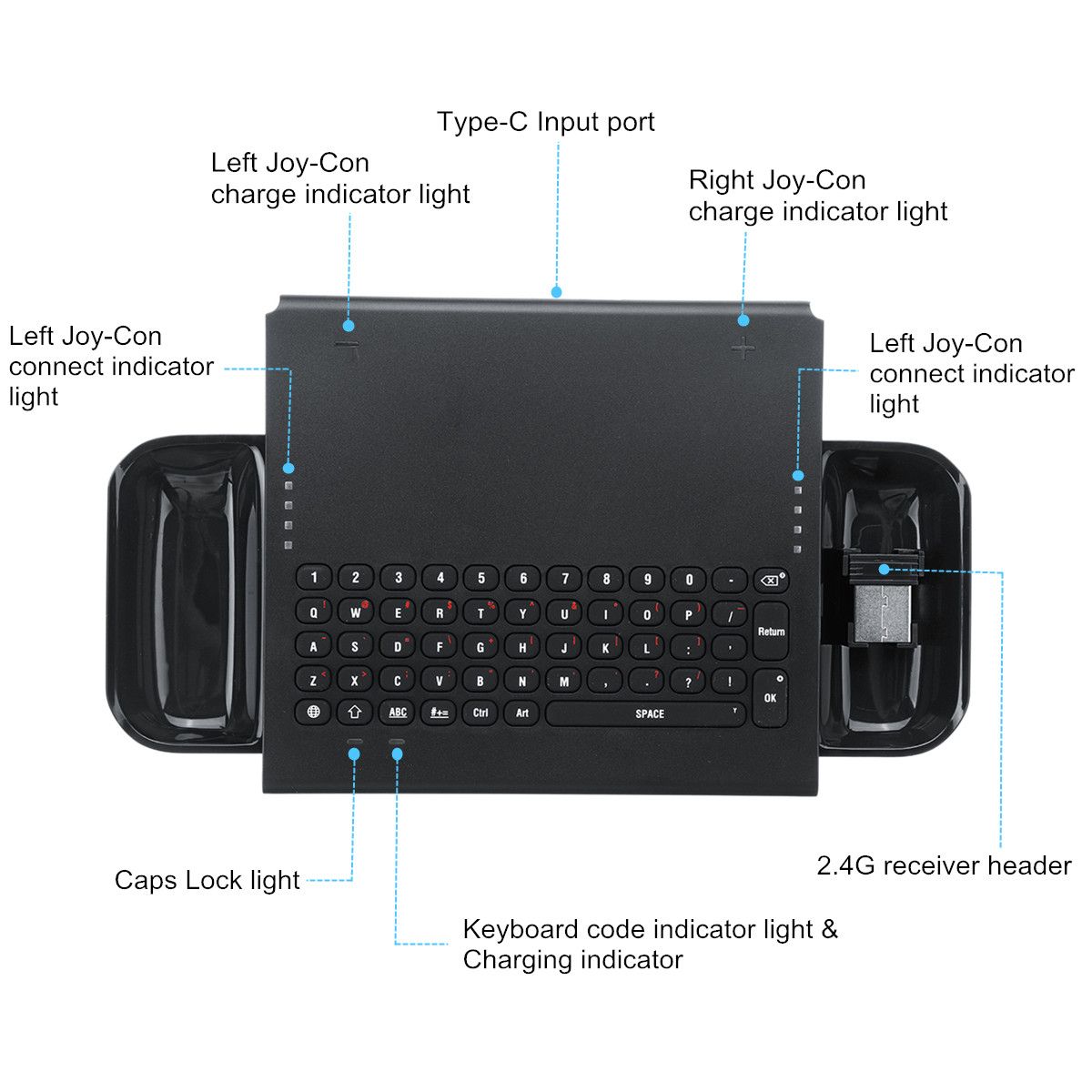 Dobe-TNS-1702-Wireless-Keyboard-24G-with-Joy-con-Holder-for-Nintendo-Switch-Game-Console-1634332