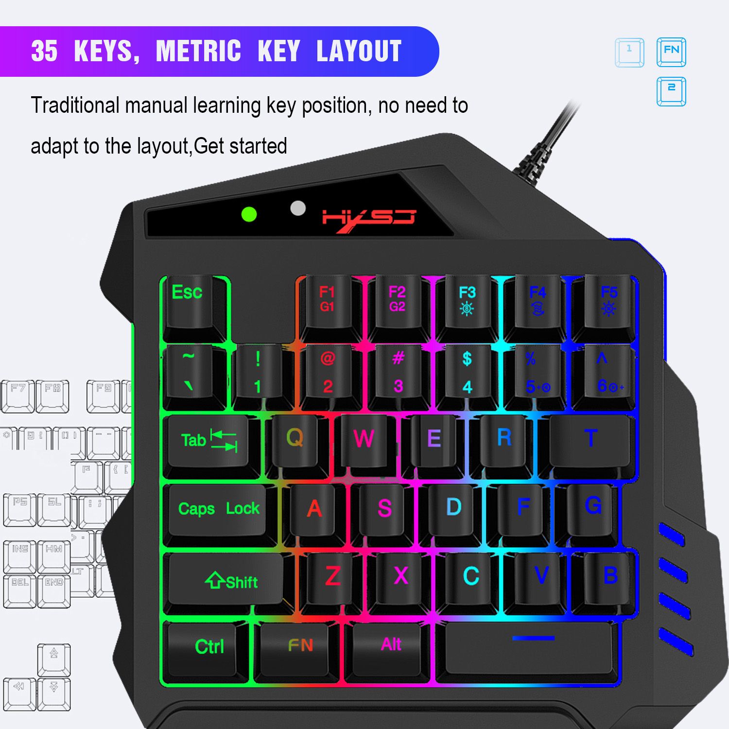 HXSJ-V500-One-handed-Gaming-Keyboard-35-Keys-RGB-Backlight-Bulit-in-Converter-Single-hand-Keyboard-F-1747796