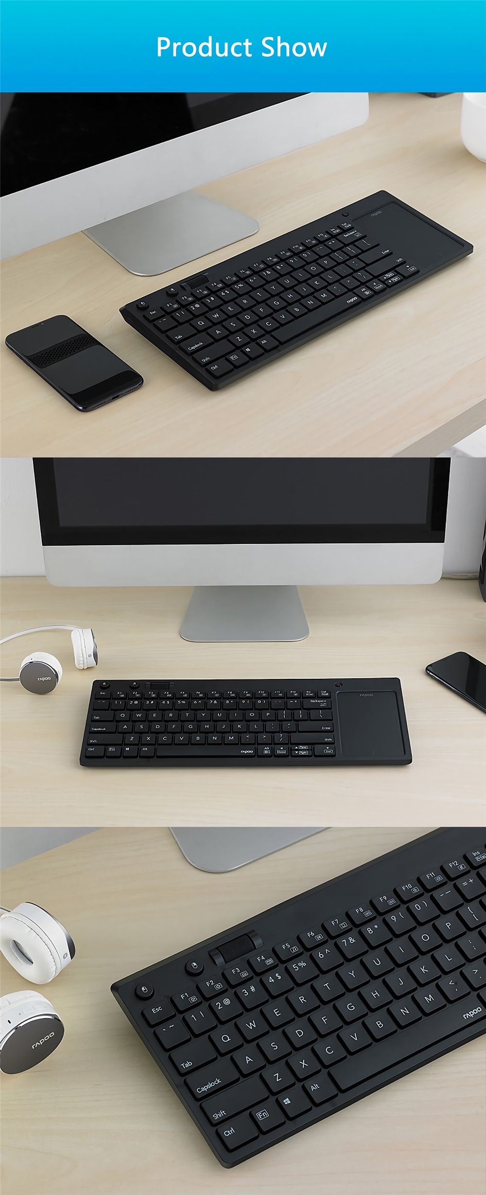 Rapoo-K2800-24G-Wireless-Touch-Keyboard-78-Keys-Integrated-Touchpad-Home-Office-Business-Keyboard-1761348