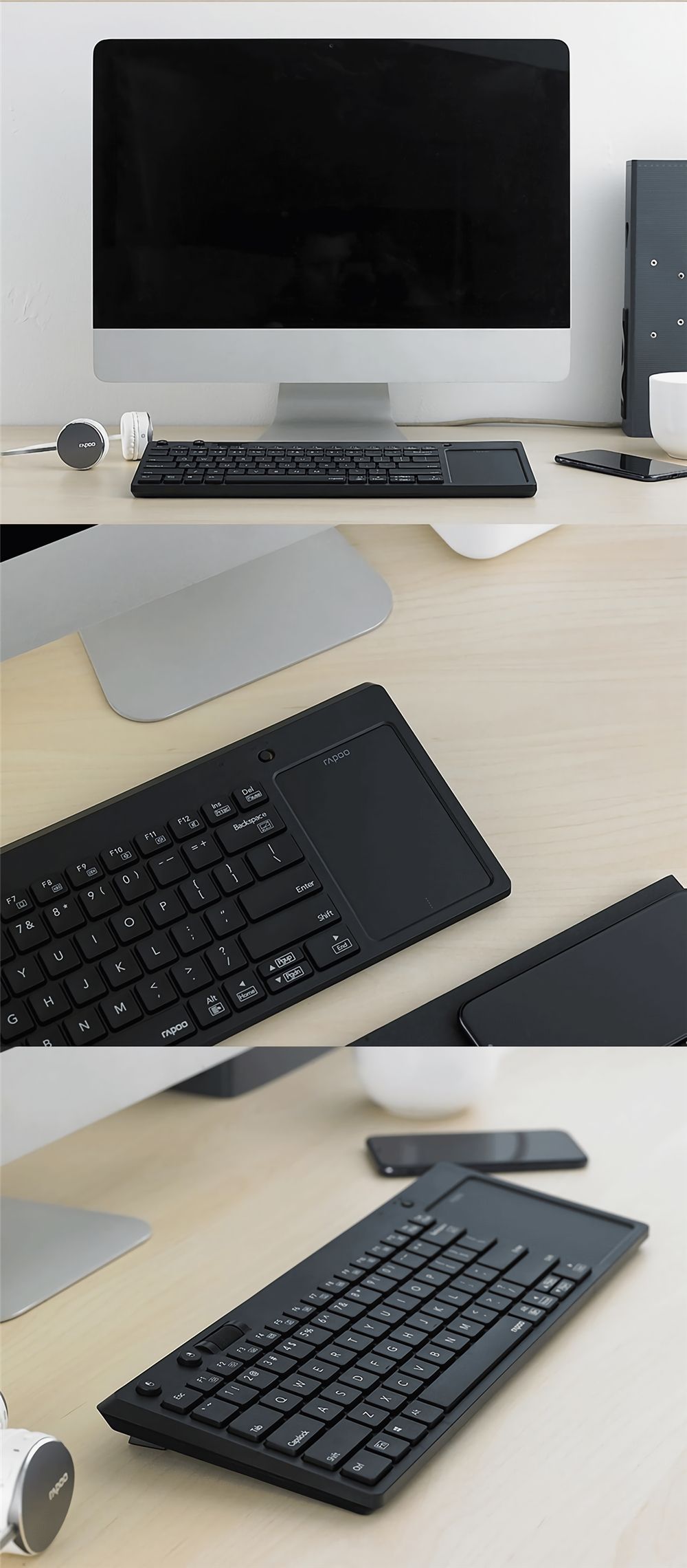 Rapoo-K2800-24G-Wireless-Touch-Keyboard-78-Keys-Integrated-Touchpad-Home-Office-Business-Keyboard-1761348