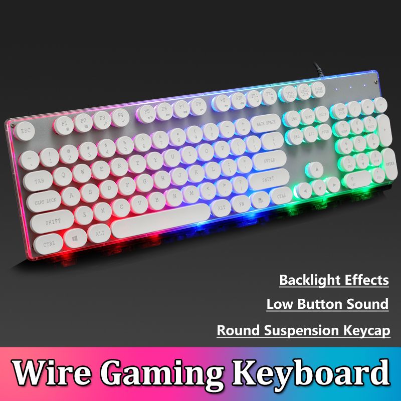 Retro-Punk-Round-Suspension-Keycaps-104-Keys-Mechanical-Keyboard-USB-Wired-LOL-CF-RGB-Backlight-Gami-1638537