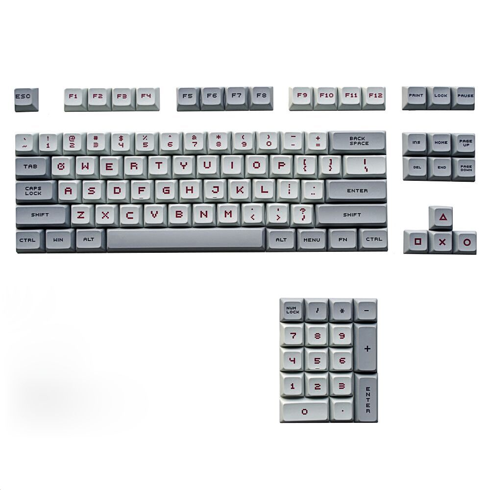 104-Keys-GreyWhite-Keycap-Set-XDA-Profile-PBT-DYE-Sub-225U-2U-175U-Keycaps-Compatible-with-GH60-GK61-1666449