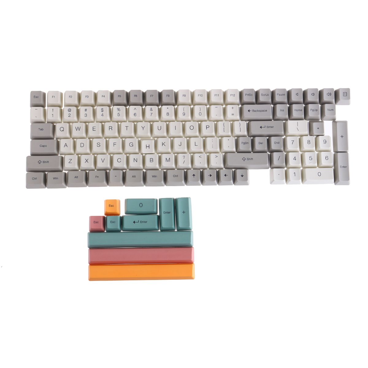 116-Keys-GreyWhite-Keycap-Set-OEM-Profile-PBT-Dye-Sublimation-Keycaps-for-Mechanical-Keyboard-1737525