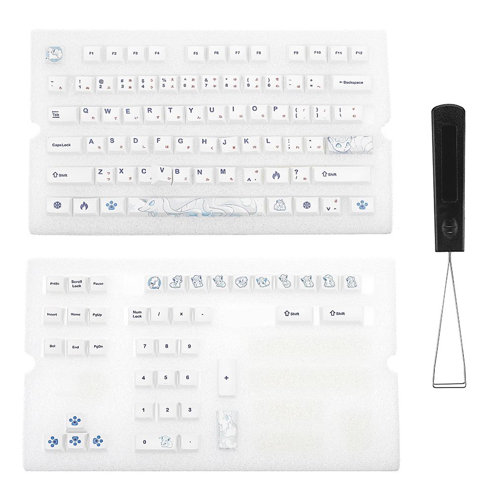 118-Keys-White-Monster-Keycap-Set-XDA-Profile-PBT-DYE-Sub-Japanese-Keycaps-for-Mechanical-Keyboard-1683583