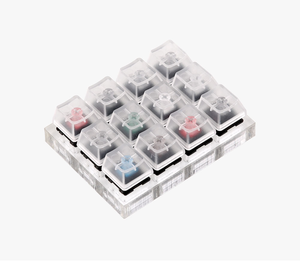 12-Key-Cherry-Switch-Keyboard-Switch-Tester-with-Acrylic-Base-and-Clear-Keycaps-1422479