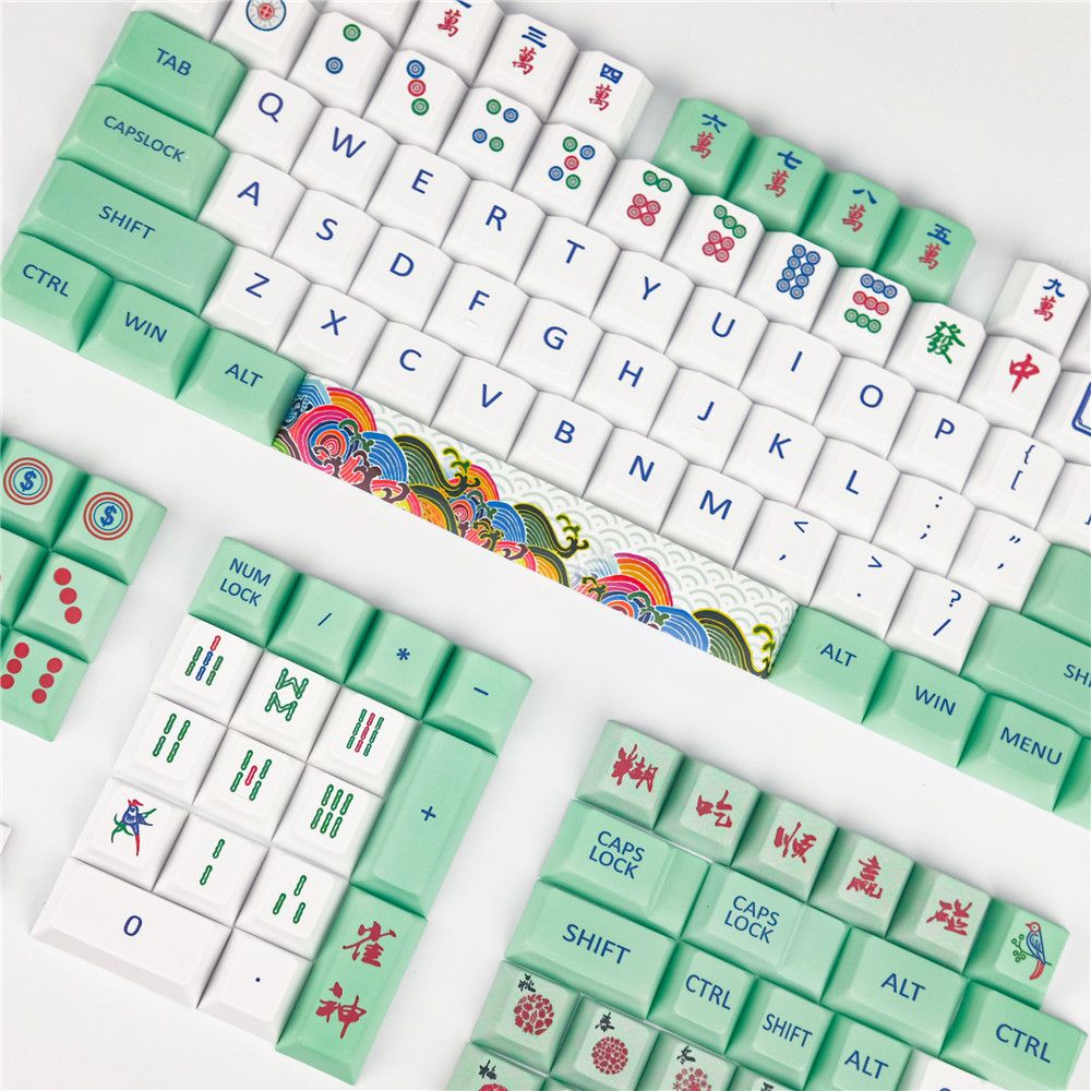 128-Keys-Mahjong-Keycap-Set-Cherry-Profile-PBT-Sublimation-Keycaps-for-Mechanical-Keyboard-1764998