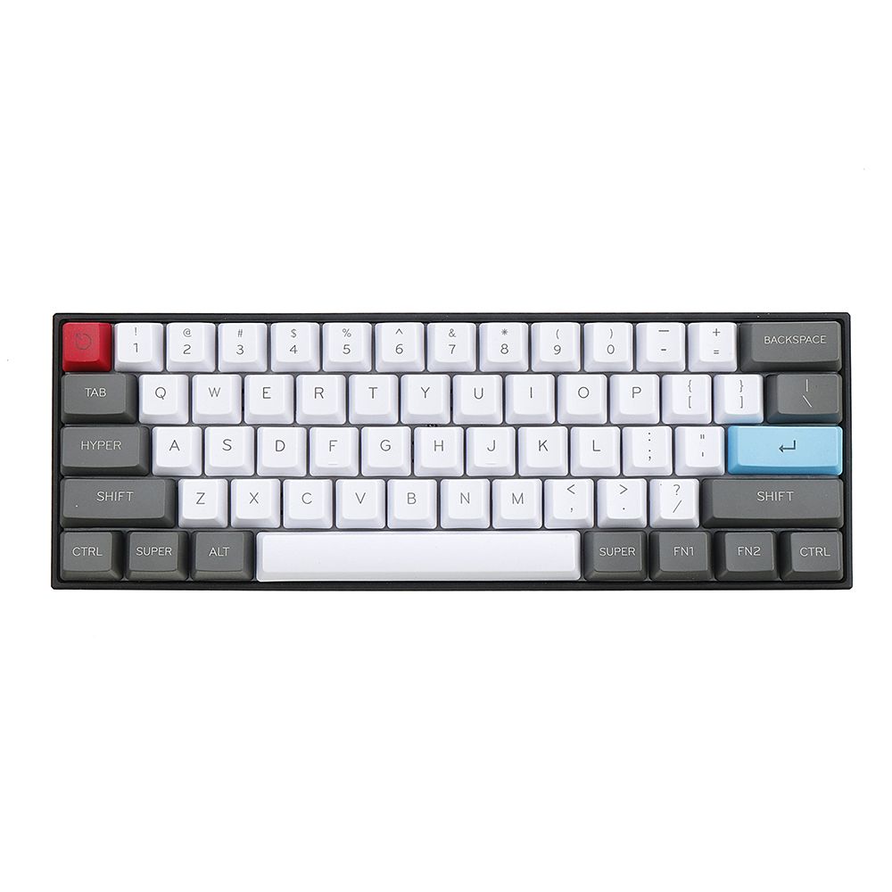 61-Keys-WhiteGrey-Keycap-Set-OEM-Profile-PBT-Thick-ANSI-Layout-Keycaps-for-60-Mechanical-Keyboard-1163283