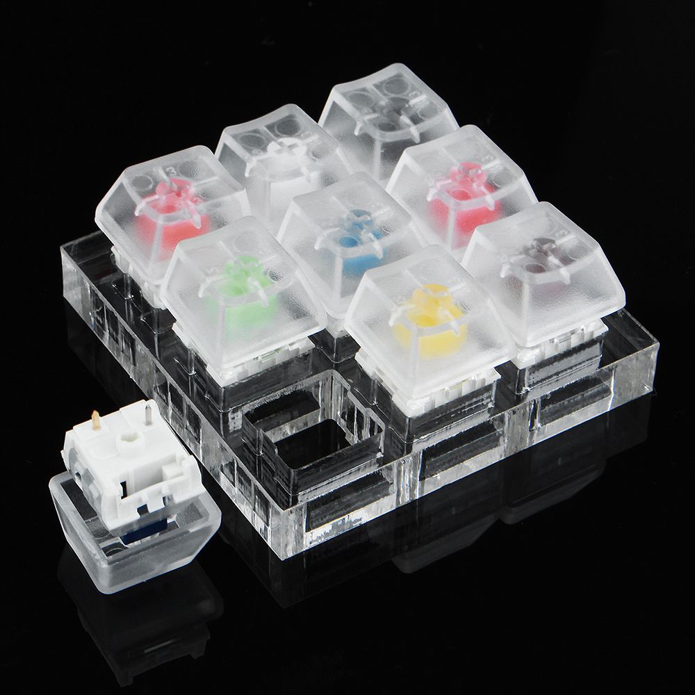 9-Key-Kailh-BOX-Switch-Keyboard-Switch-Tester-with-Acrylic-Base-and-Clear-Keycaps-1293908