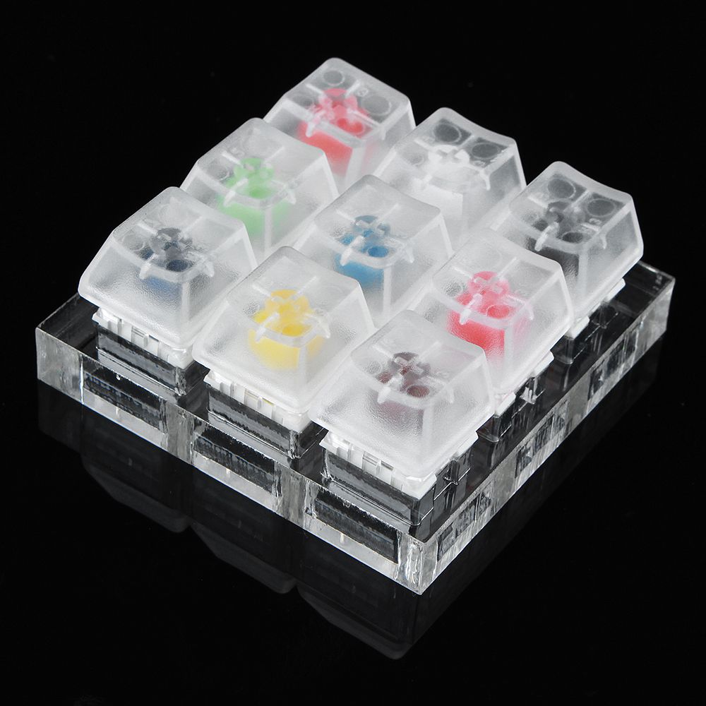 9-Key-Kailh-BOX-Switch-Keyboard-Switch-Tester-with-Acrylic-Base-and-Clear-Keycaps-1293908