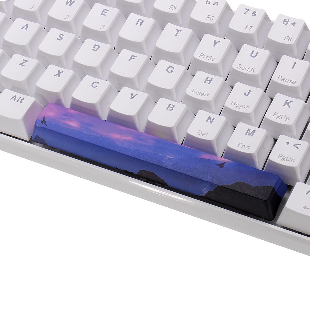 Five-sided-Dyesub-PBT-OEM-Profile-Sunset-peak-Space-Bar-625u-Novelty-Keycap-for-GK61-Black-Case-and--1584139