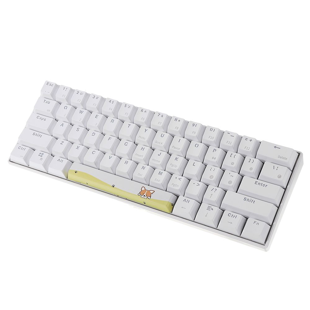 Five-sided-Dyesub-PBT-OEM-Profile-Yellow-Dog-Shark-Space-Bar-625u-Novelty-Keycap-for-GK61-Black-Case-1584136