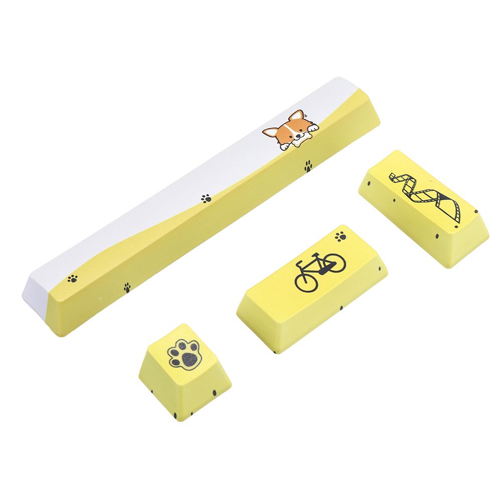 Five-sided-Dyesub-PBT-OEM-Profile-Yellow-Dog-Shark2-Space-Bar-625u-Novelty-Keycap--ESC-Enter-Keycaps-1584183