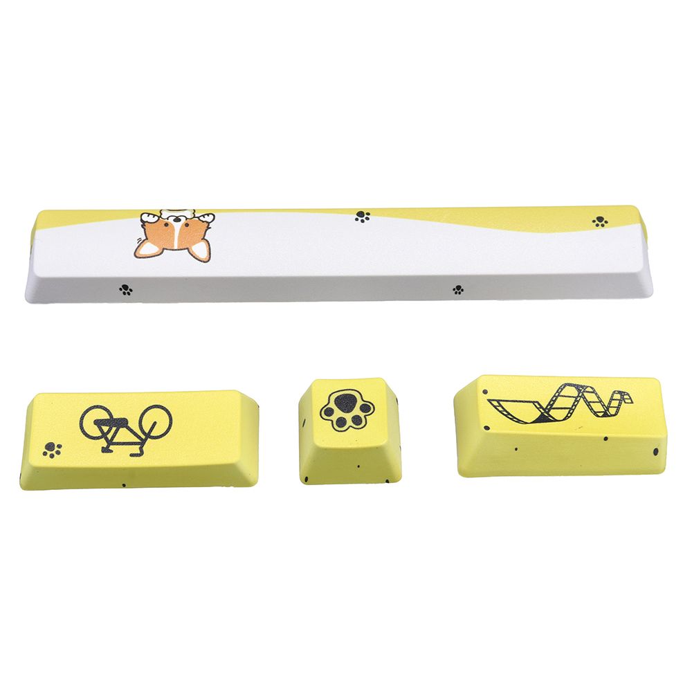 Five-sided-Dyesub-PBT-OEM-Profile-Yellow-Dog-Shark2-Space-Bar-625u-Novelty-Keycap--ESC-Enter-Keycaps-1584183