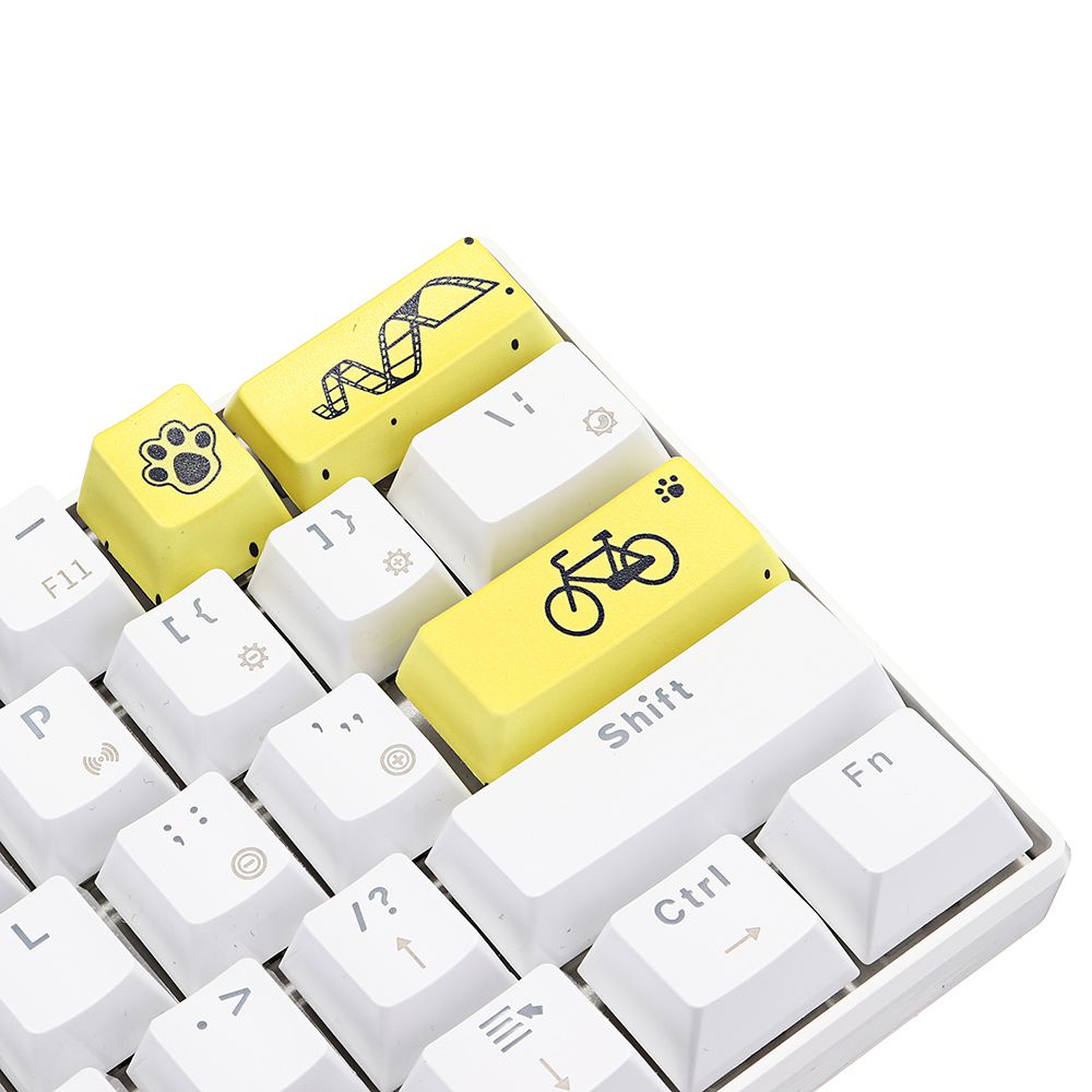 Five-sided-Dyesub-PBT-OEM-Profile-Yellow-Dog-Shark2-Space-Bar-625u-Novelty-Keycap--ESC-Enter-Keycaps-1584183