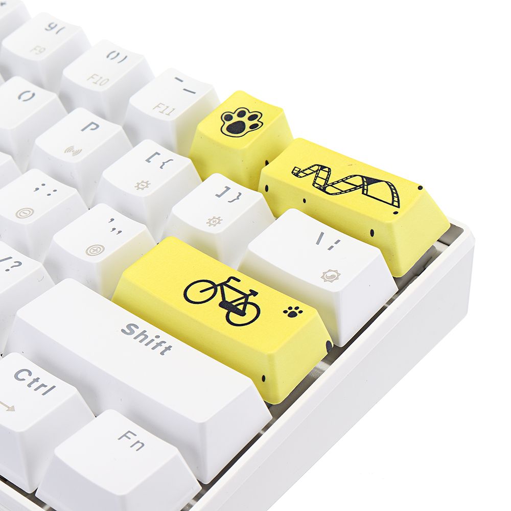 Five-sided-Dyesub-PBT-OEM-Profile-Yellow-Dog-Shark2-Space-Bar-625u-Novelty-Keycap--ESC-Enter-Keycaps-1584183