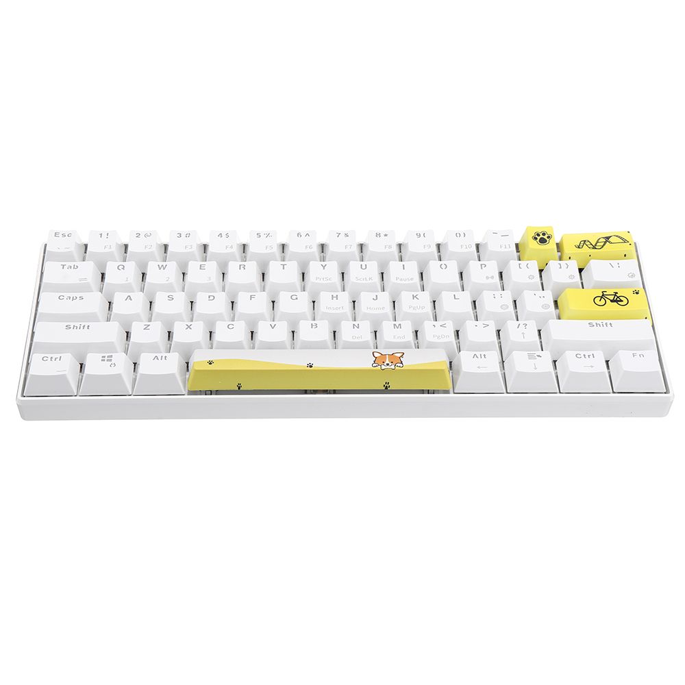 Five-sided-Dyesub-PBT-OEM-Profile-Yellow-Dog-Shark2-Space-Bar-625u-Novelty-Keycap--ESC-Enter-Keycaps-1584183