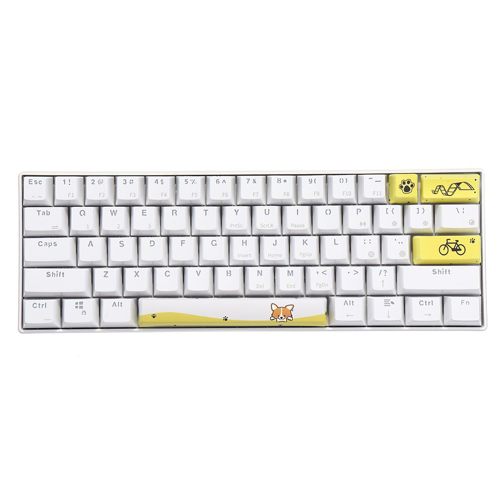 Five-sided-Dyesub-PBT-OEM-Profile-Yellow-Dog-Shark2-Space-Bar-625u-Novelty-Keycap--ESC-Enter-Keycaps-1584183