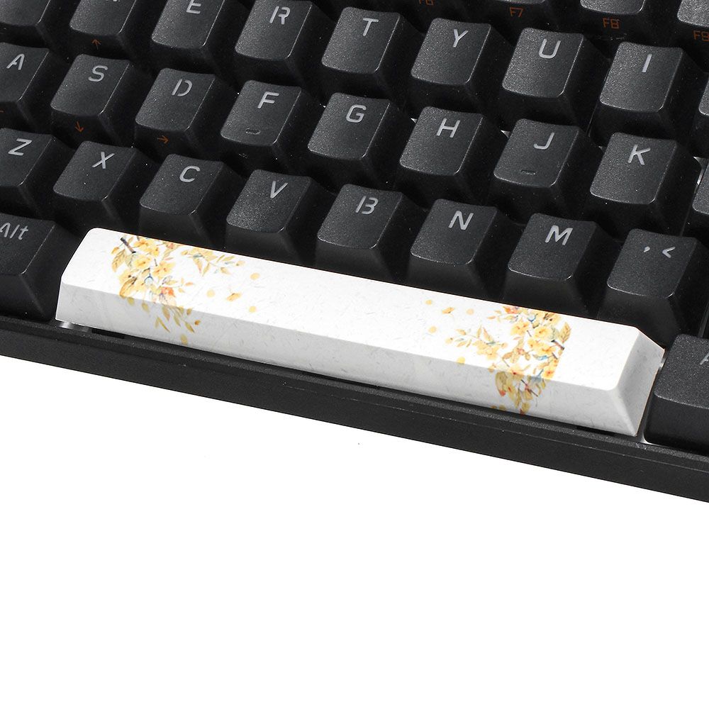 Five-sided-Dyesub-PBT-Small-Yellow-Flower-Space-Bar-625u-Novelty-Keycap-1524801