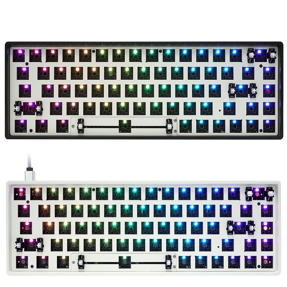 Geek-Customized-GK68XS-Keyboard-Customized-Kit-Hot-Swappable-60-RGB-Wired-bluetooth-Dual-Mode-PCB-Mo-1761905