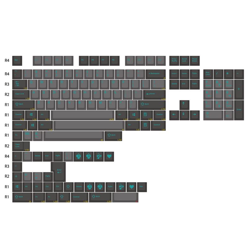 KBDfans-Epbt-153-Keys-Black-and-Gray-Green-word-Keycaps-Cherry-Profile-Sublimation-ABS-Two-Color-Mec-1646504