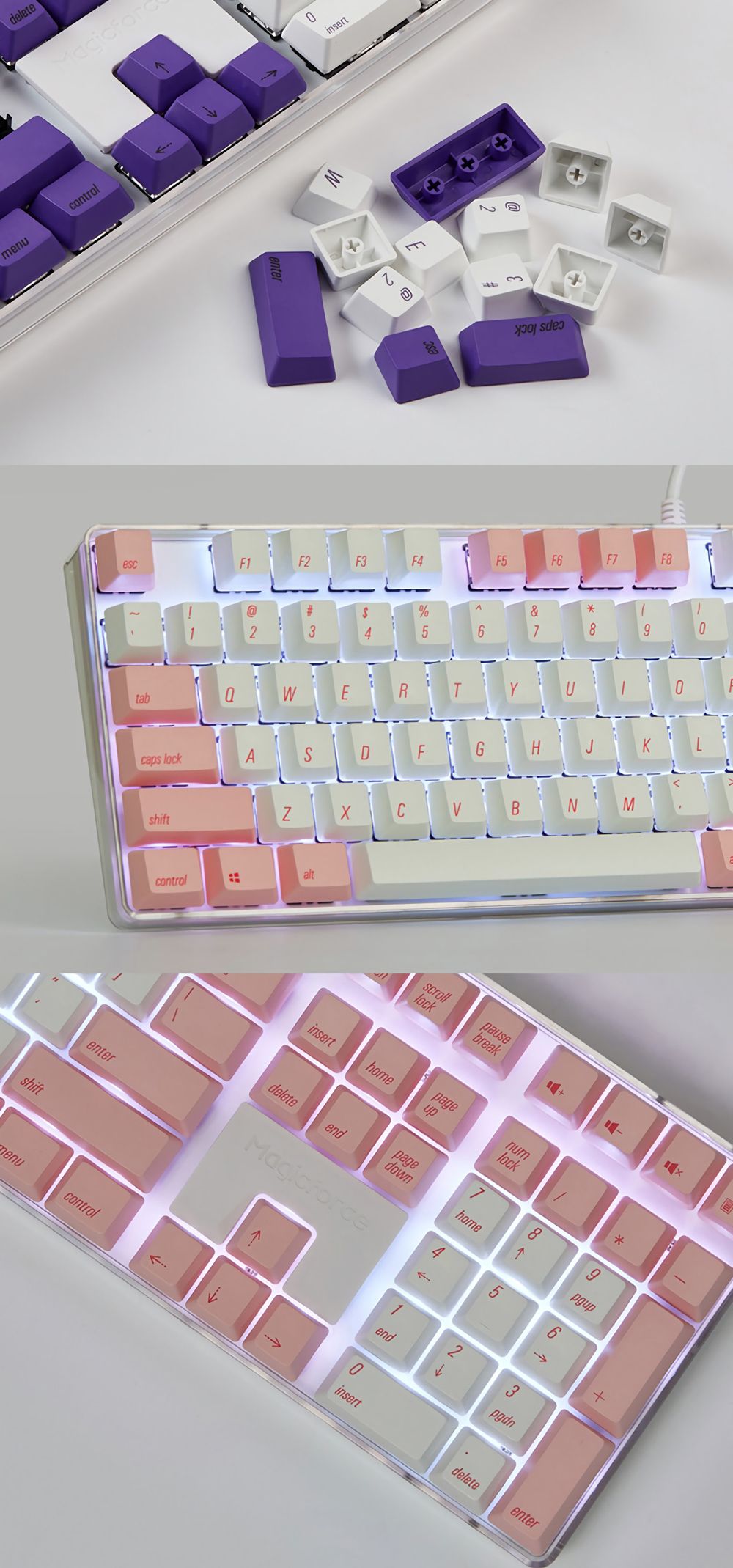 Magicforce-108-Key-White-Gray-Color-Dye-sub-PBT-Keycaps-Keycap-Set-for-Mechanical-Keyboard-1400177