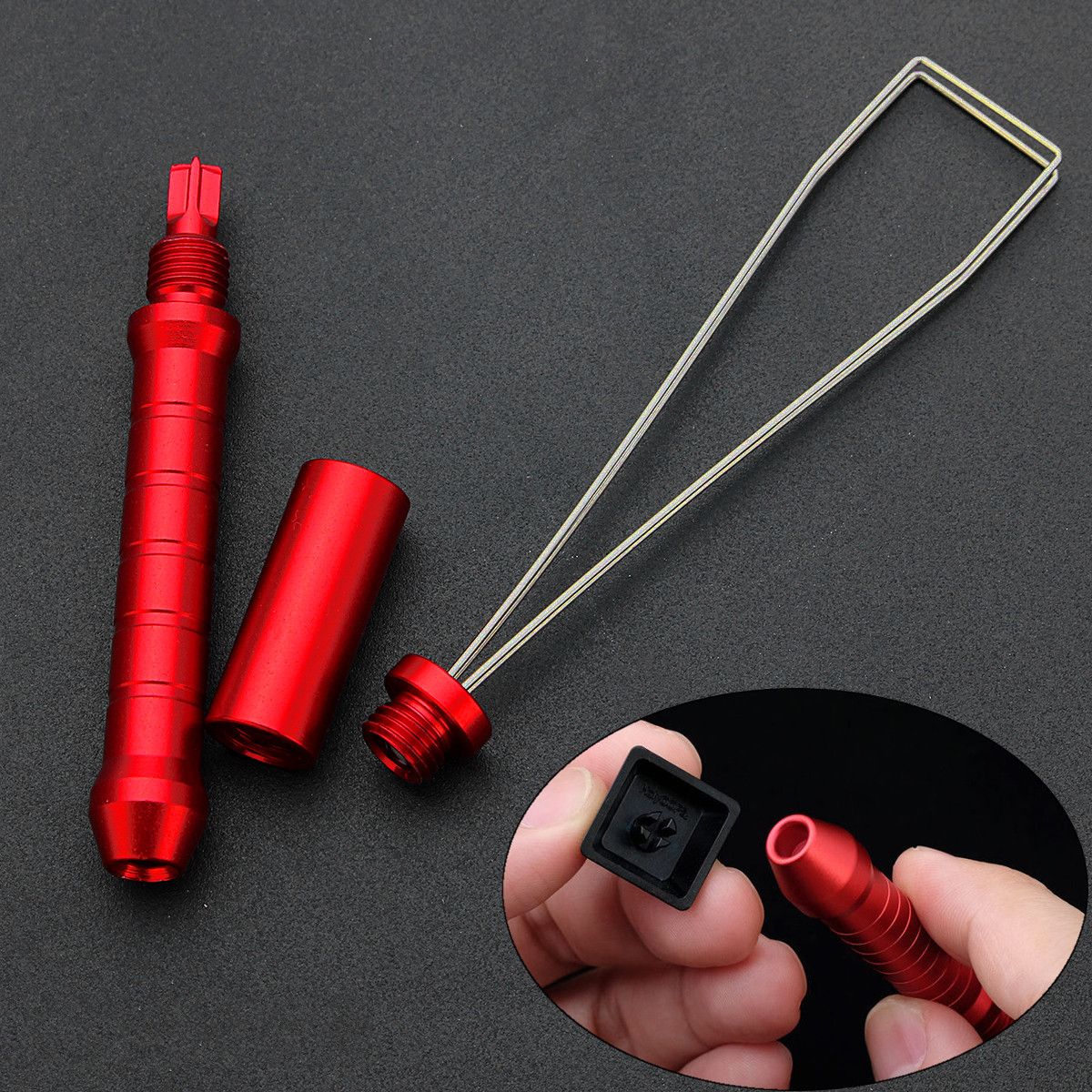 Red-Aluminium-Alloy-Keycap-Puller-Multi-functional-Keyboard-Key-Cap-Remover-Adjuster-For-Mechanical--1112261