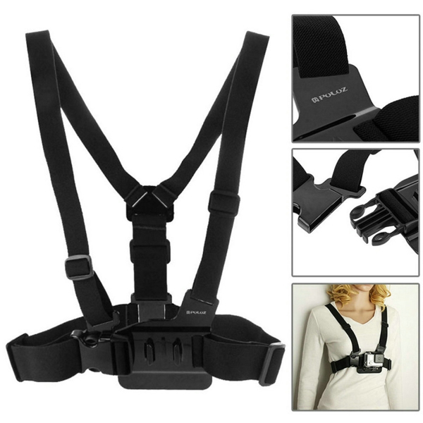 PULUZ-Harness-Chest-Belt-Head-Mount-Strap-Monopod-for-Yi-Gopro-Camera-Accessories-Set-1154300