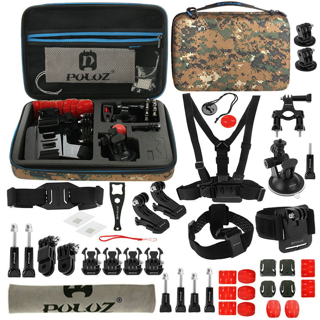PULUZ-PKT29-45-in-1-Accessories-Combo-Kit-Mount-Screw-with-Storage-Case-for-Action-Sportscamera-1199317