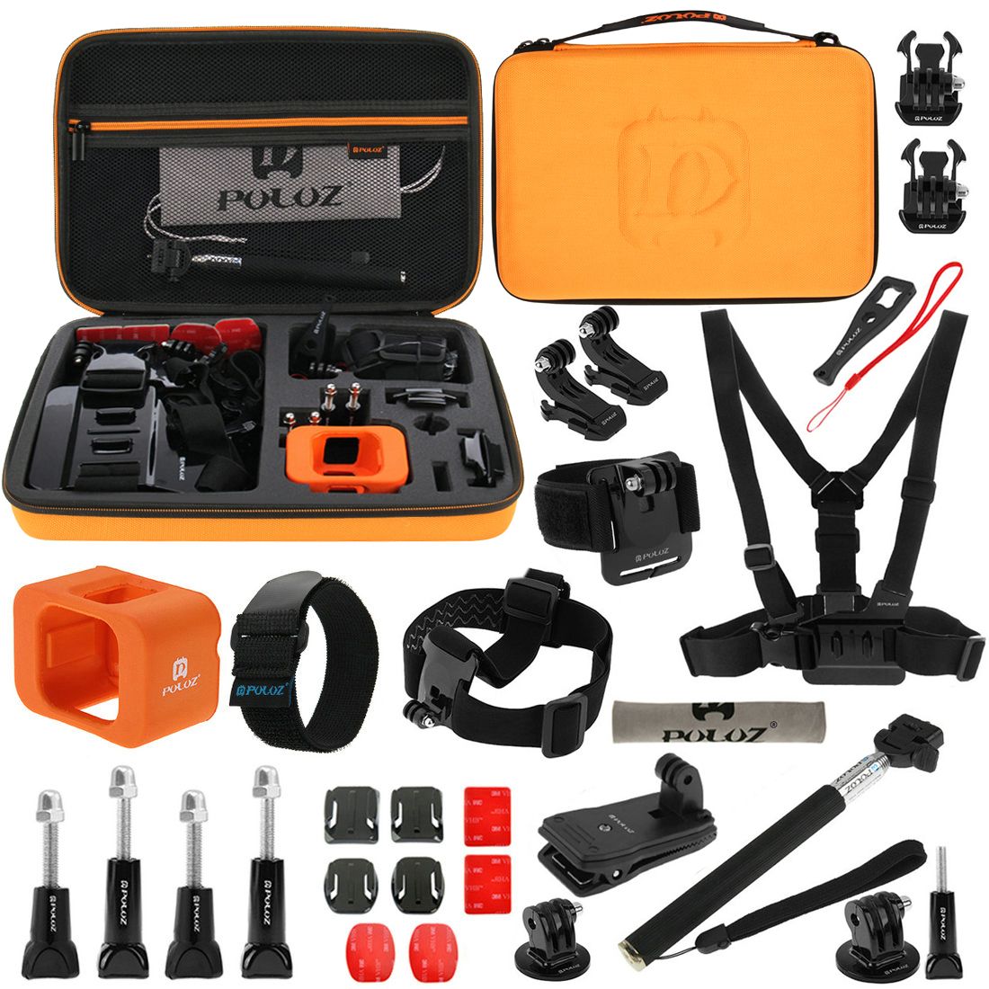 PULUZ-PKT32-29-in-1-Accessories-Combo-Kit-Stand-Mount-Bag-Screw-for-Action-Sportscamera-1199318