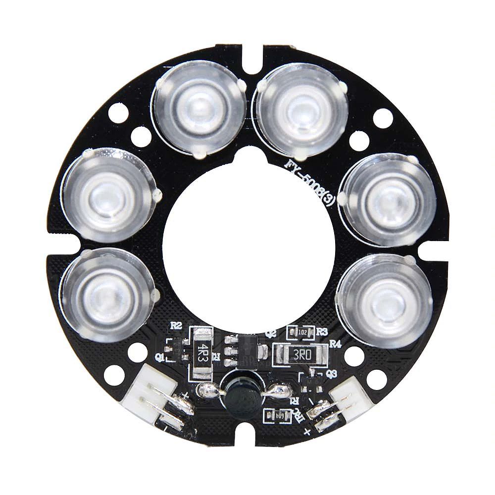 10pcs-White-6Array-LED-IR-LED-Infrared-light-Board-for-CCTV-Camera-Night-Vision-53mm-850nM-DC12V-1675041