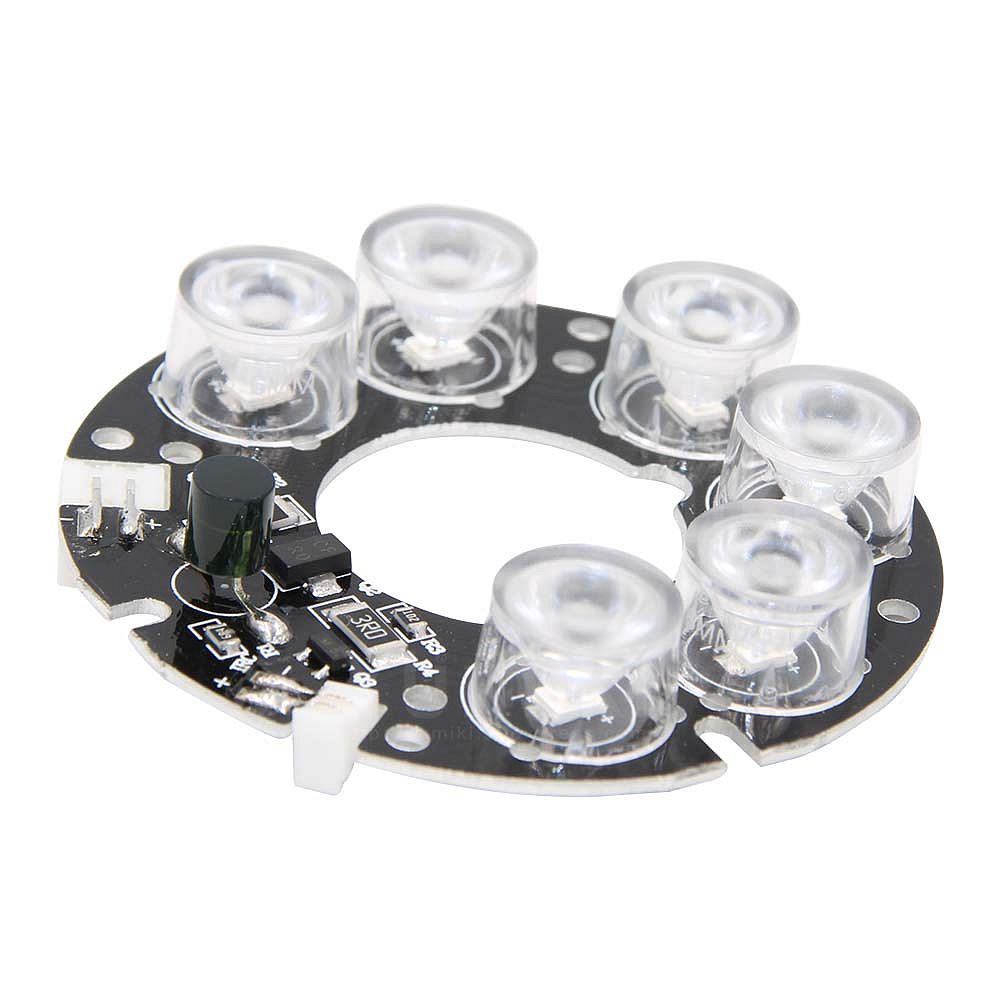 10pcs-White-6Array-LED-IR-LED-Infrared-light-Board-for-CCTV-Camera-Night-Vision-53mm-850nM-DC12V-1675041